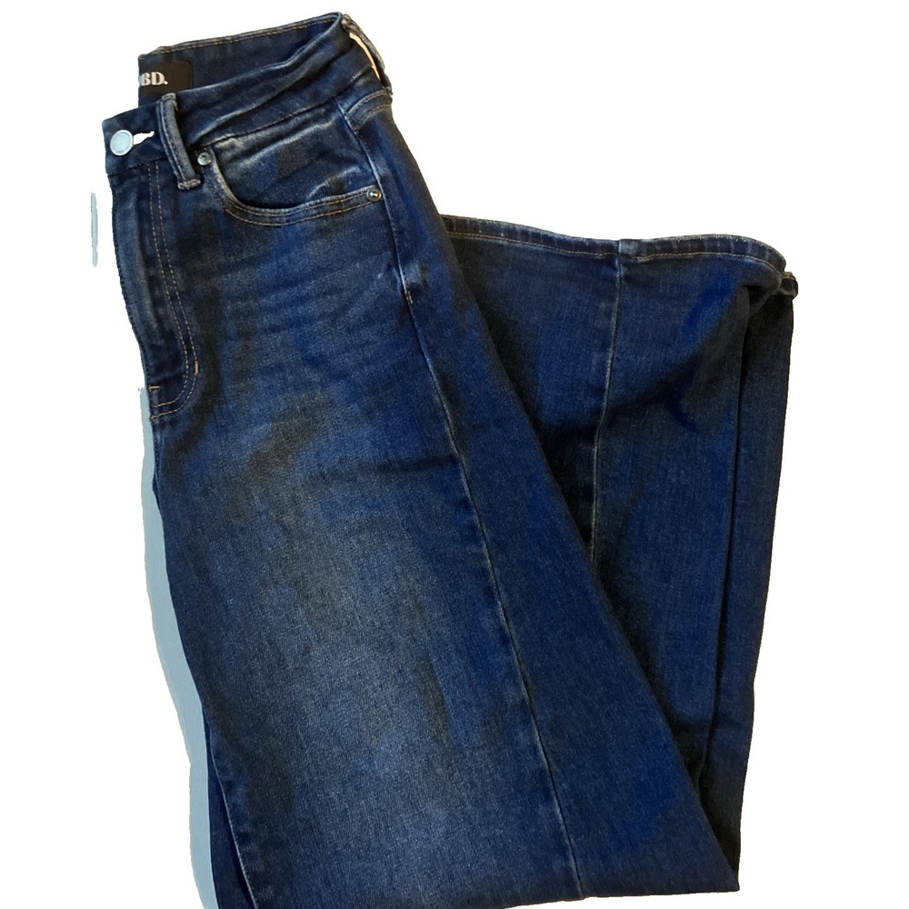 Just Black Denim Marcie HR Wide Leg Jeans Size 24 Style DP792 Dark Wash Skater - Picture 2 of 6